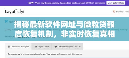 揭秘最新软件网址与微粒贷额度恢复机制，非实时恢复真相探秘