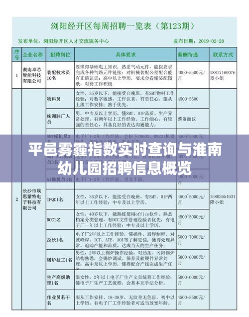 平邑雾霾指数实时查询与淮南幼儿园招聘信息概览