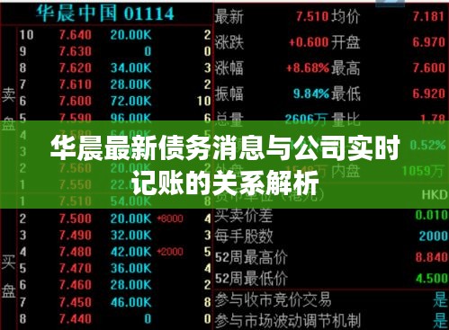 华晨最新债务消息与公司实时记账的关系解析