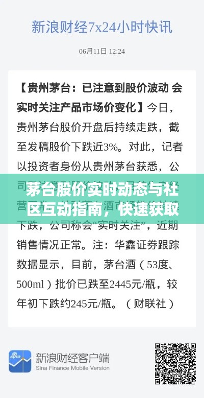 茅台股价实时动态与社区互动指南,快速获取最新帖子与资讯攻略